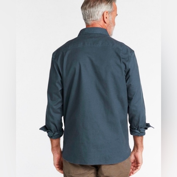 LL Bean BeanFlex® Twill Shirt, Traditional Untucked Fit, Long-Sleeve S REG Green - Picture 10 of 12